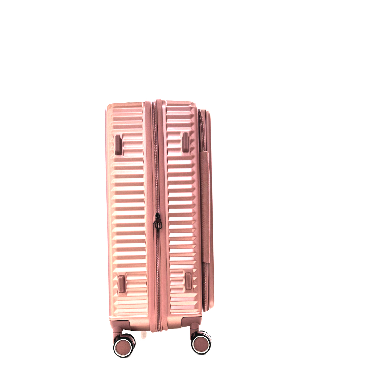 LUGGIT SFO 2.0 Premium Trolley Bag set of 3 ,SmartView Wide Opening Design,TSA Lock, Polycarbonate Hard Shell, Rose Gold