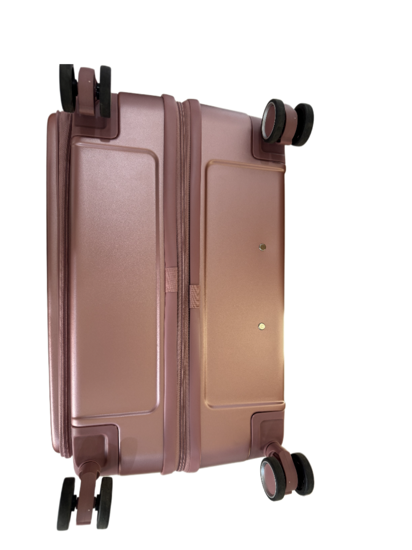 LUGGIT SFO 2.0 Premium Trolley Bag set of 3 ,SmartView Wide Opening Design,TSA Lock, Polycarbonate Hard Shell, Rose Gold