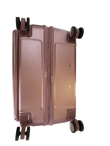 LUGGIT SFO 2.0 Premium Trolley Bag set of 3 ,SmartView Wide Opening Design,TSA Lock, Polycarbonate Hard Shell, Rose Gold