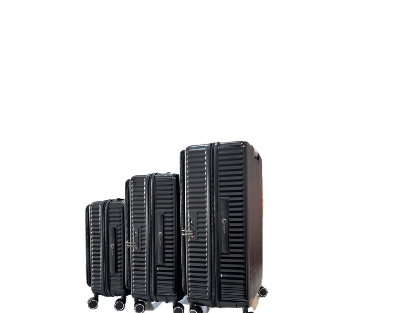 LUGGIT SFO 2.0 Premium Trolley Bag ,SmartView Wide Opening Design,TSA Lock, Polycarbonate Hard Shell, Black