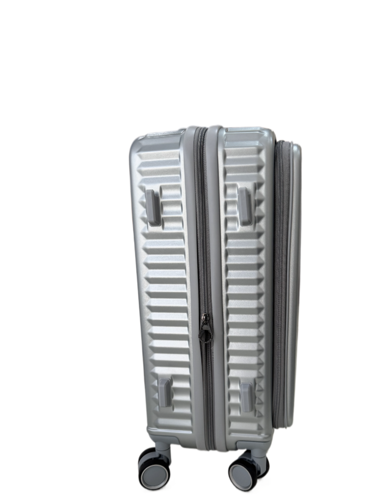 LUGGIT SFO 2.0 Premium Trolley Bag ,SmartView Wide Opening Design,TSA Lock, Polycarbonate Hard Shell,Grey