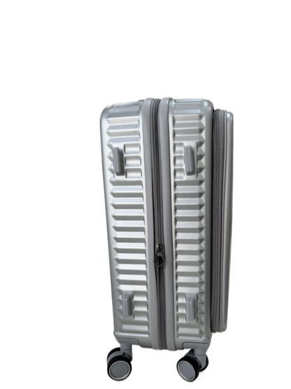 LUGGIT SFO 2.0 Premium Trolley Bag ,SmartView Wide Opening Design,TSA Lock, Polycarbonate Hard Shell,Grey