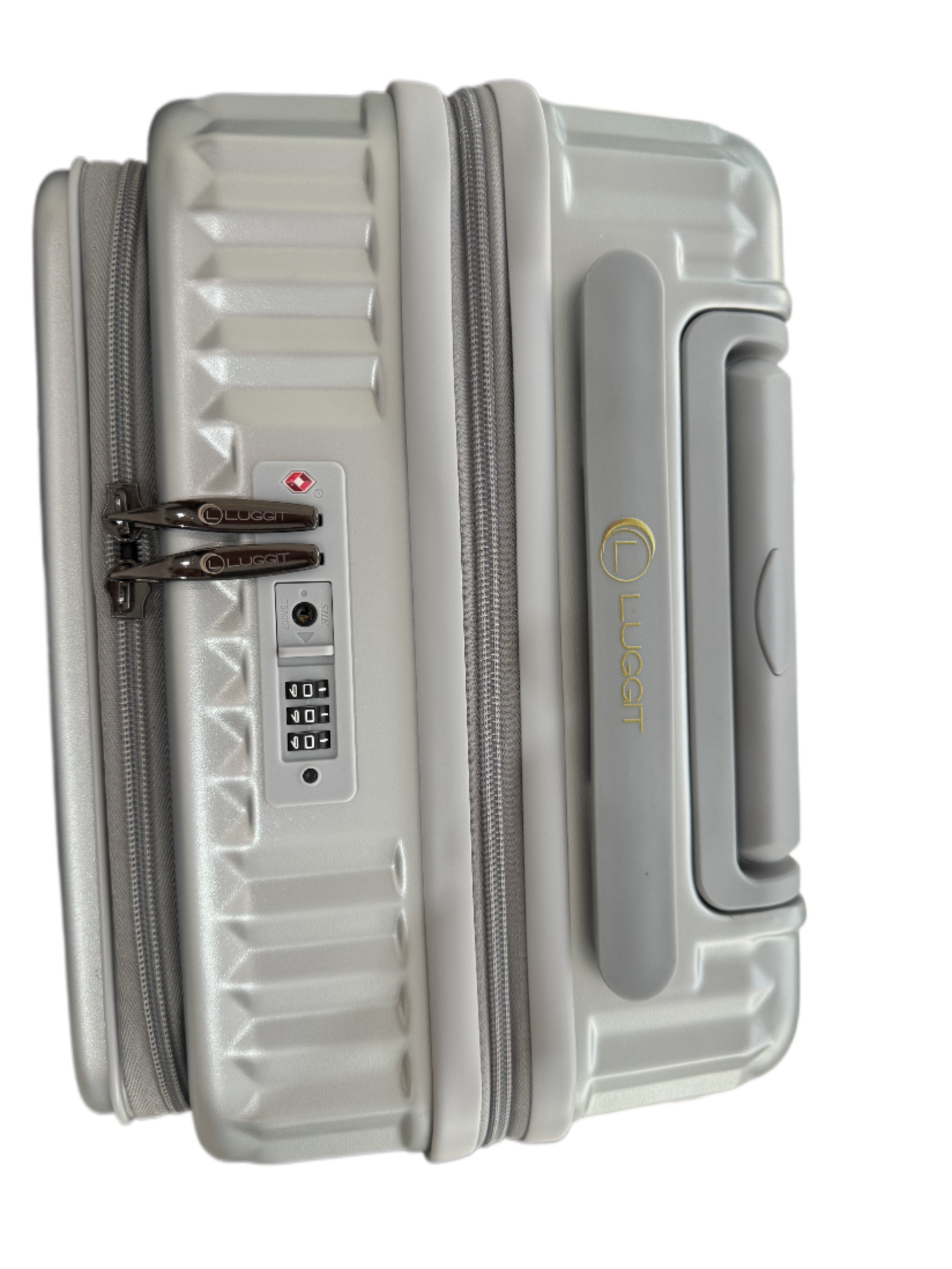 LUGGIT SFO 2.0 Premium Trolley Bag ,SmartView Wide Opening Design,TSA Lock, Polycarbonate Hard Shell,Grey