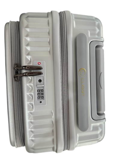 LUGGIT SFO 2.0 Premium Trolley Bag ,SmartView Wide Opening Design,TSA Lock, Polycarbonate Hard Shell,Grey