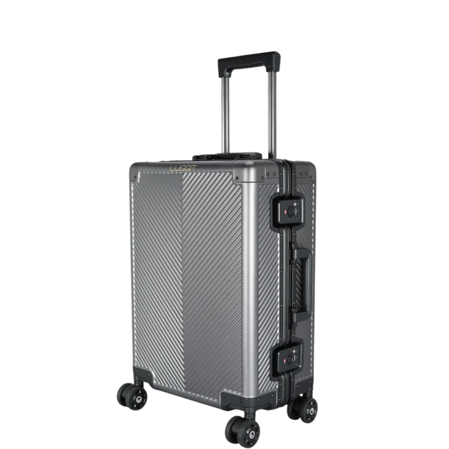 LUGGIT - Sovereign Circle Full Aluminium Body Trolley Bag-Grey