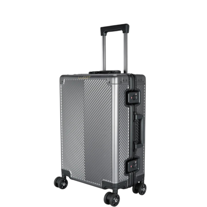LUGGIT - Sovereign Circle Full Aluminium Body Trolley Bag-Grey