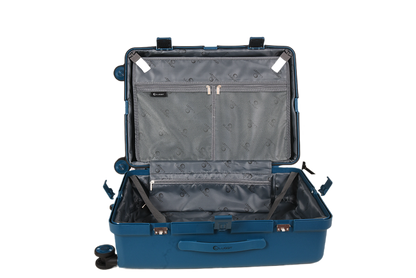 LUGGIT Osaka – 3-Piece Premium Trolley Luggage Set | Zipperless Design | TSA Lock- Petroleum Blue