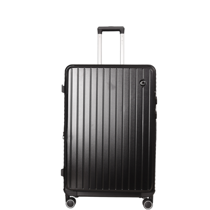 LUGGIT SFO 2.0 Premium Trolley Bag set of 3 ,SmartView Wide Opening Design,TSA Lock, Polycarbonate Hard Shell, Black
