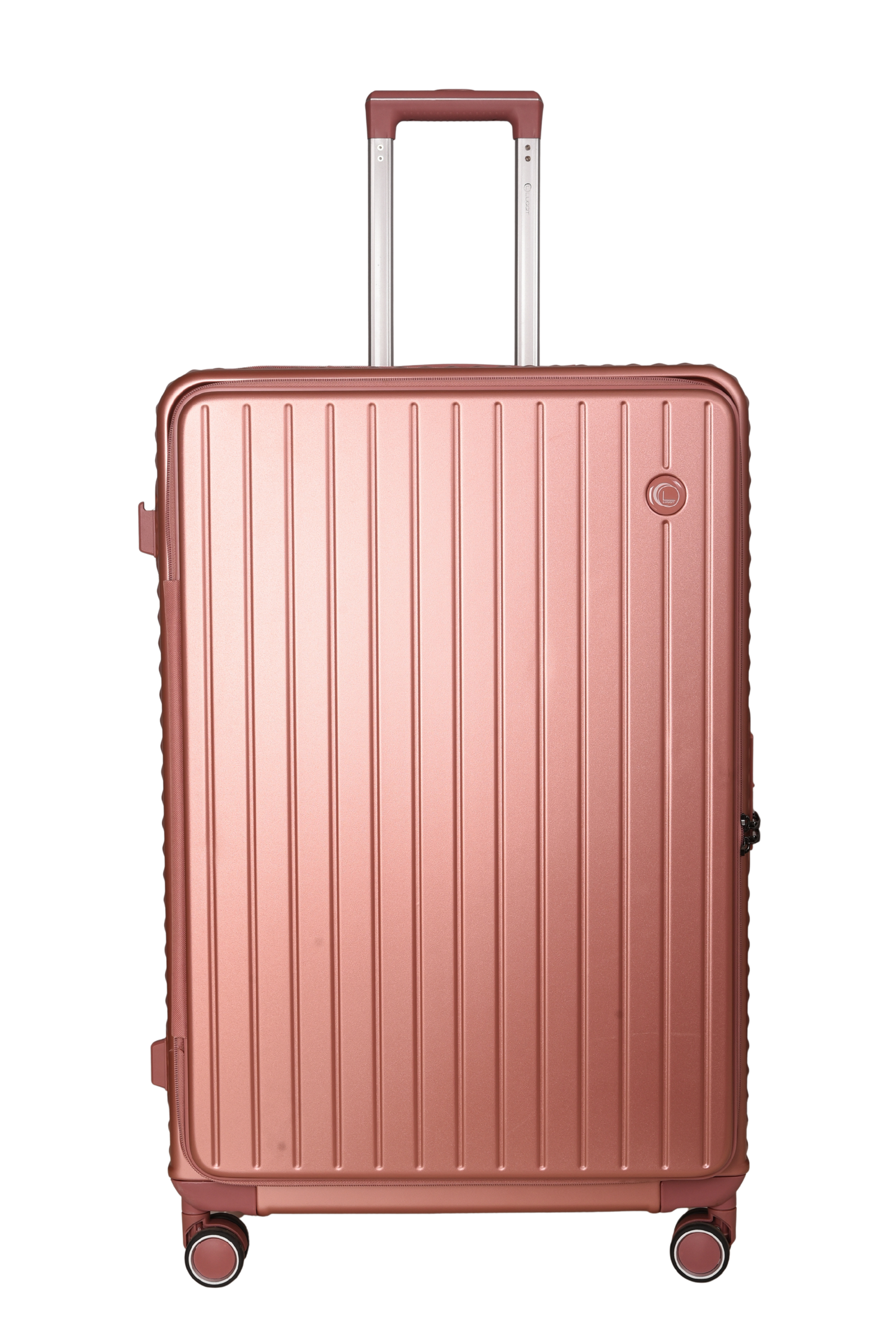 LUGGIT SFO 2.0 Premium Trolley Bag set of 3 ,SmartView Wide Opening Design,TSA Lock, Polycarbonate Hard Shell, Rose Gold