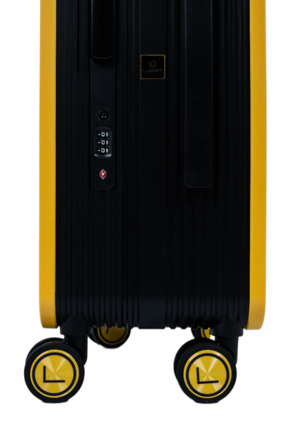LUGGIT Premium Plus 20" Cabin 24" Check in Trolley bag Dual Tone Yellow/Black