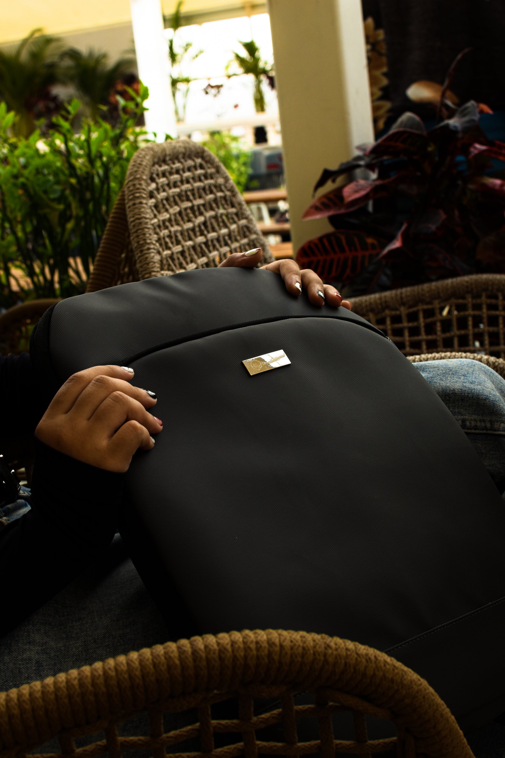 smart backpack with multiple compartments laptop sleeve modern design