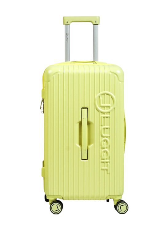 Yellow suitcase LUGGIT CDG trunk luggage set of 3 20 24 30 inch cabin check-in suitcase
