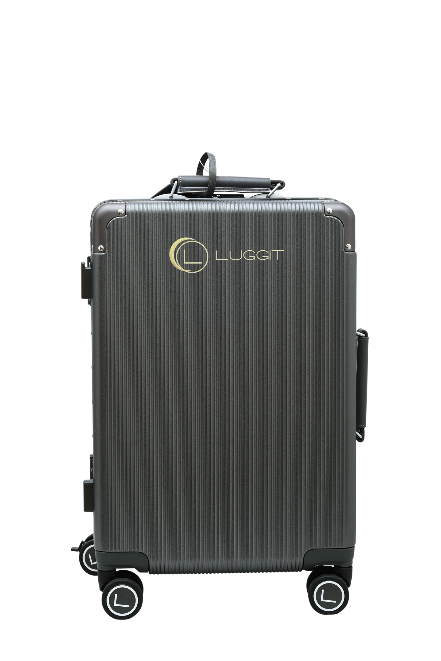 LUGGIT luxury grey trolley bag set 20 inch cabin 24 inch check-in luggage