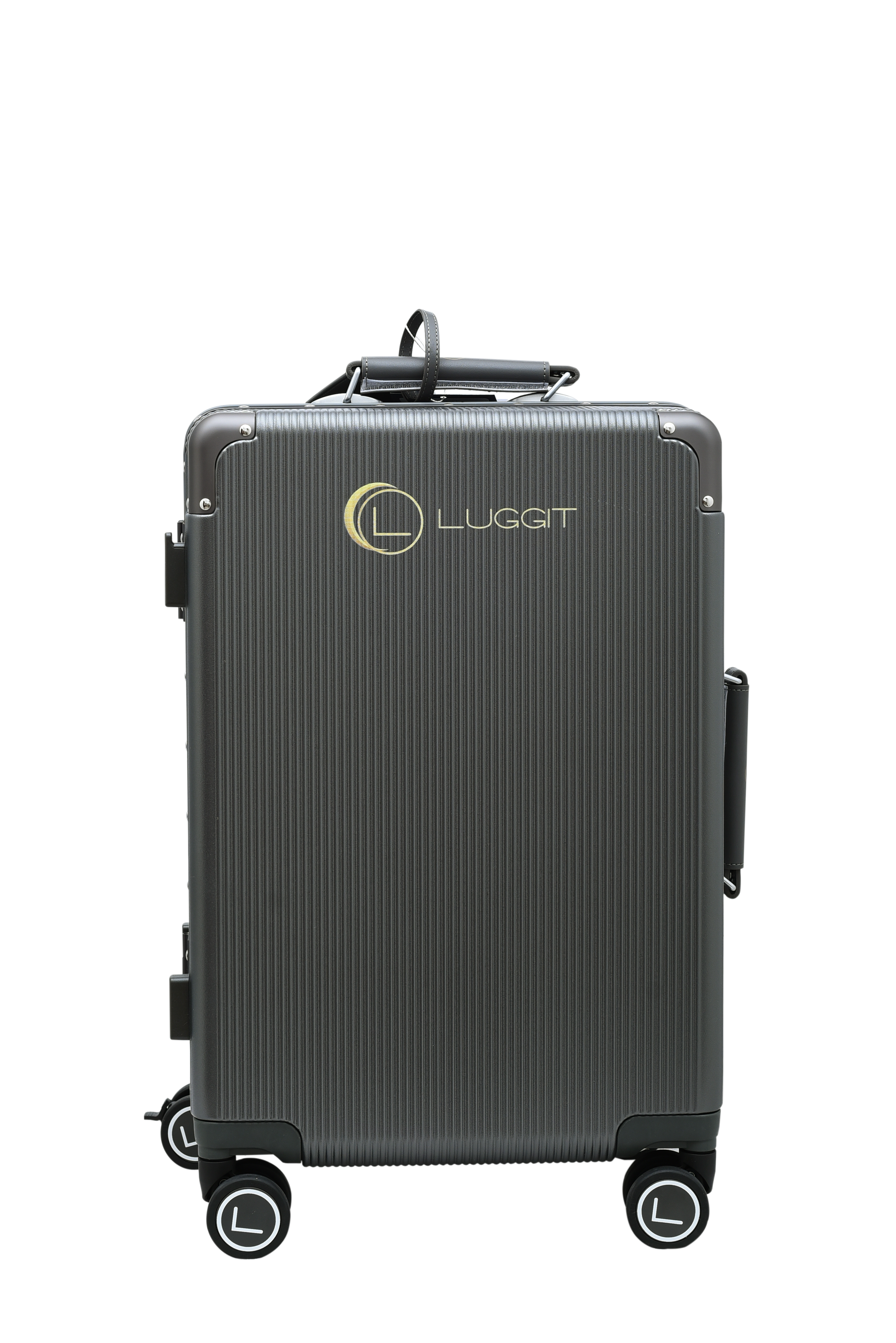 LUGGIT luxury grey trolley bag set 20 inch cabin 24 inch check-in luggage