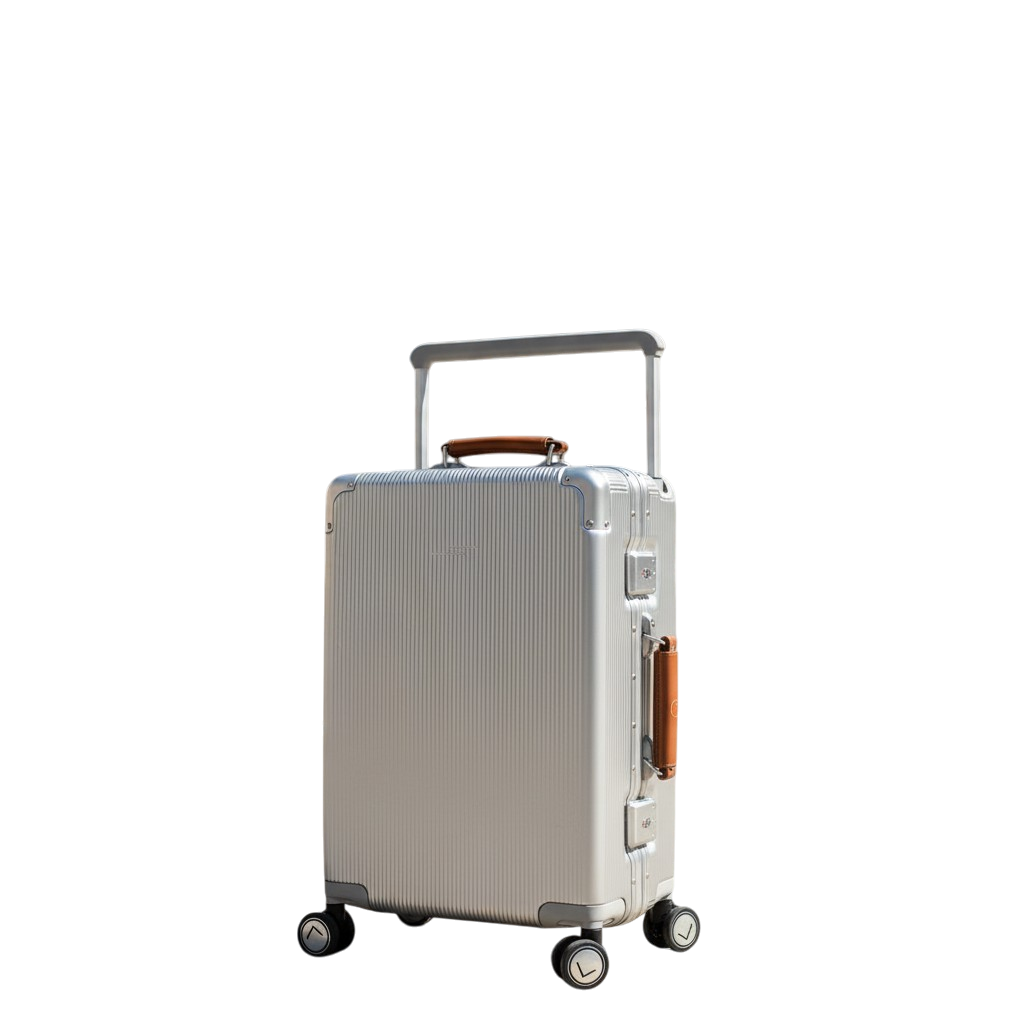 LUGGIT Luxury Trolley bag Cabin & Medium size , Polycarbonate ,Silver