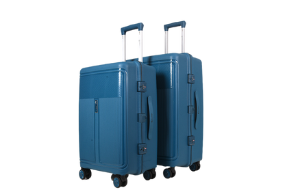 LUGGIT Osaka – 3-Piece Premium Trolley Luggage Set | Zipperless Design | TSA Lock- Petroleum Blue