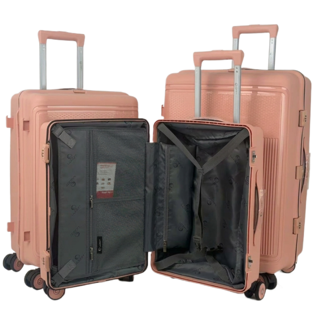 LUGGIT Osaka – 3-Piece Premium Trolley Luggage Set | Zipperless Design | TSA Lock  -Apricot