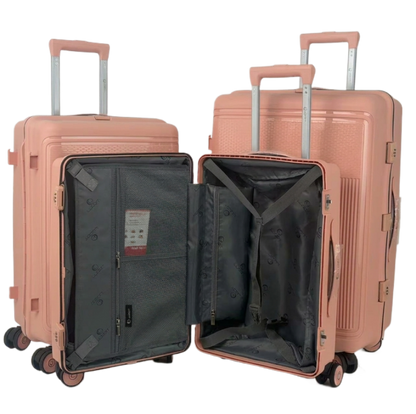 LUGGIT Osaka – 3-Piece Premium Trolley Luggage Set | Zipperless Design | TSA Lock  -Apricot
