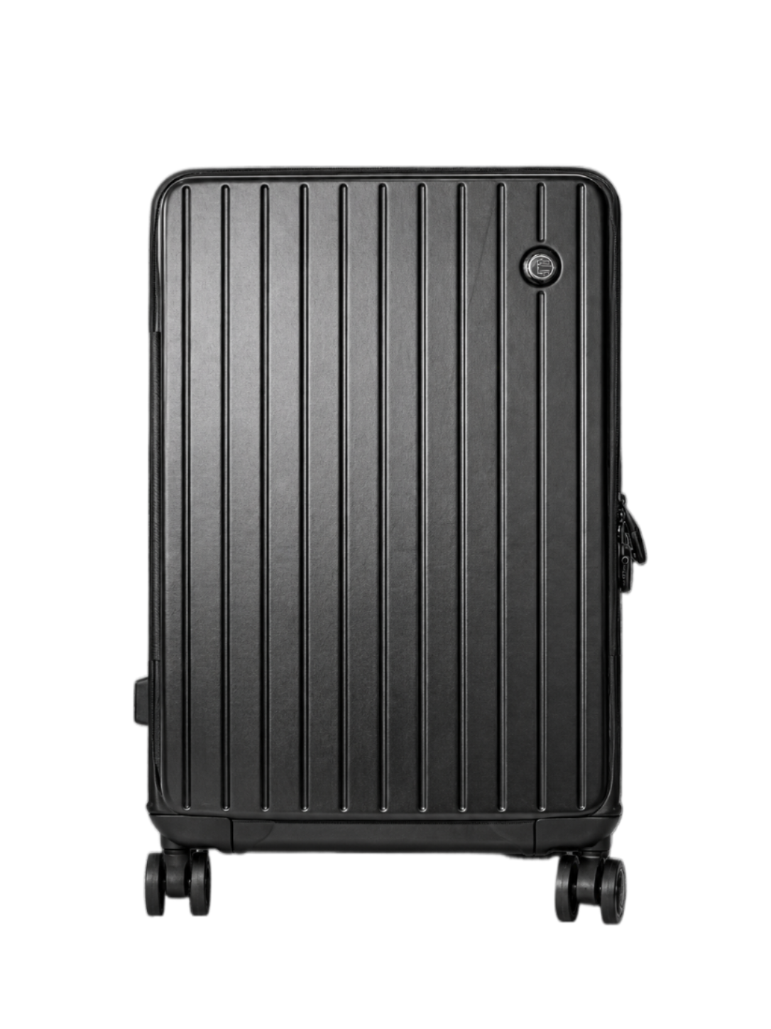LUGGIT SFO 2.0 Premium Trolley Bag ,SmartView Wide Opening Design,TSA Lock, Polycarbonate Hard Shell, Black