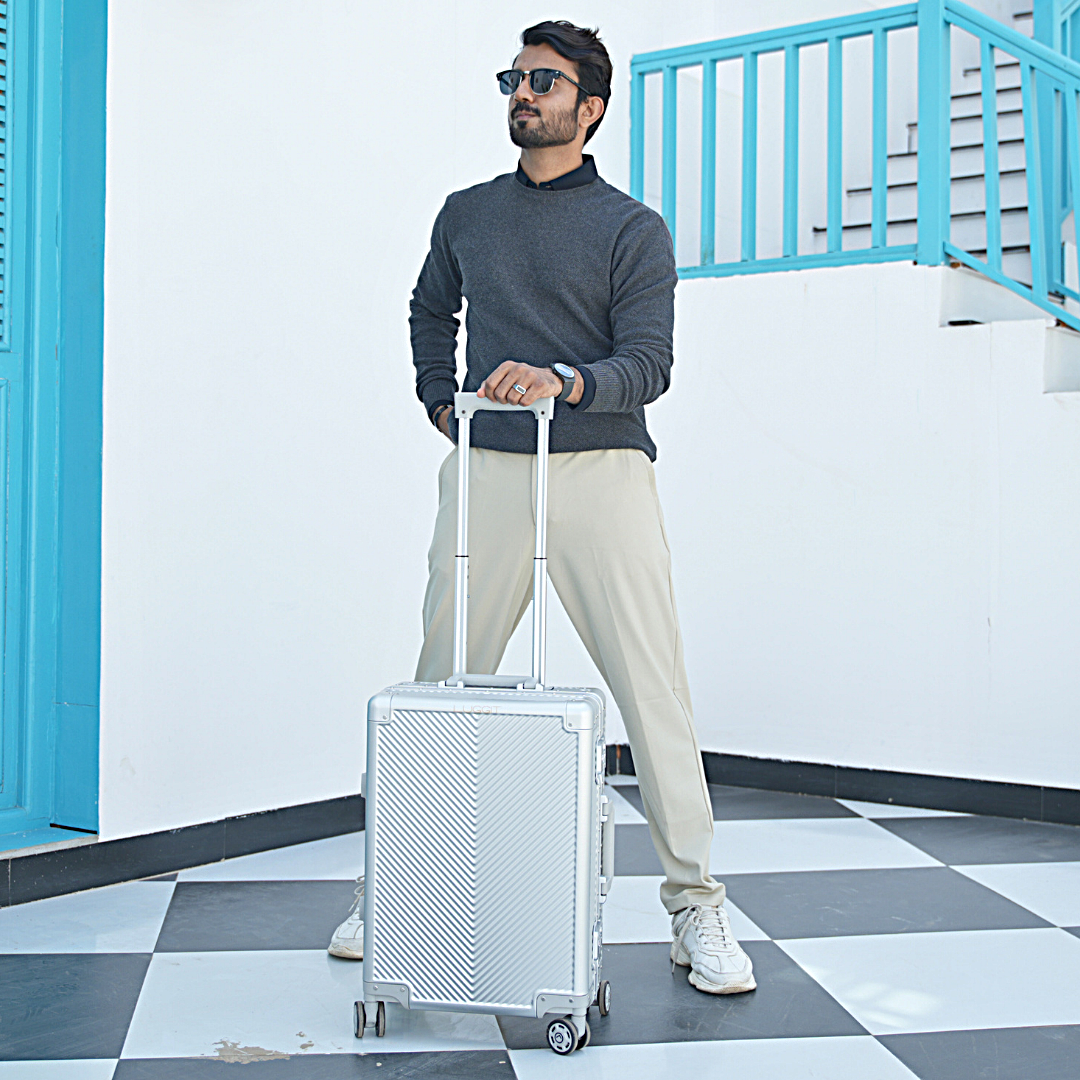 silver designer bag