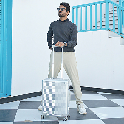 silver designer bag