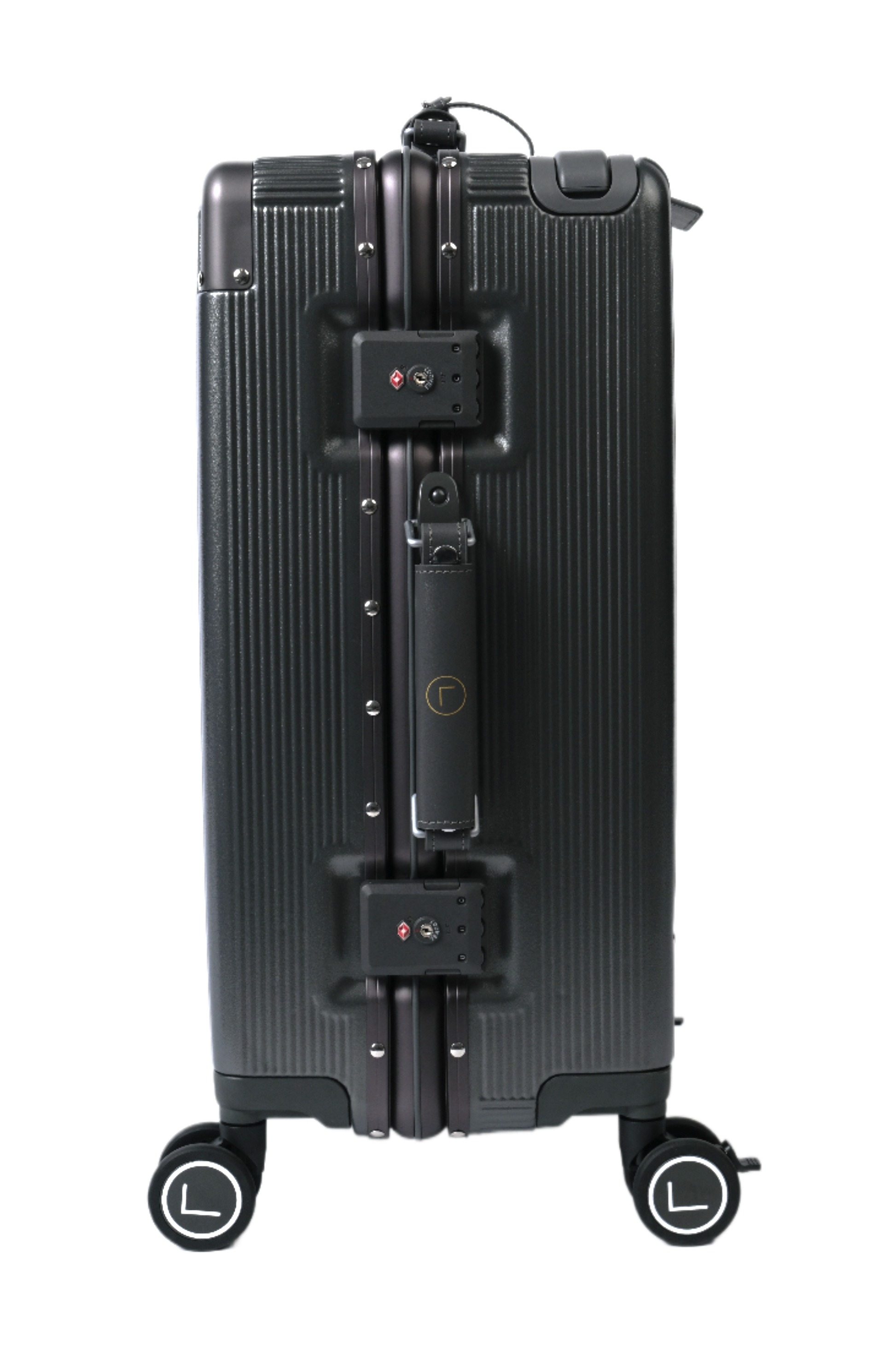 Black suitcase with wheels luggit