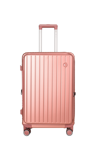 LUGGIT SFO 2.0 Premium Trolley Bag set of 3 ,SmartView Wide Opening Design,TSA Lock, Polycarbonate Hard Shell, Rose Gold