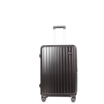LUGGIT SFO 2.0 Premium Trolley Bag set of 3 ,SmartView Wide Opening Design,TSA Lock, Polycarbonate Hard Shell, Black