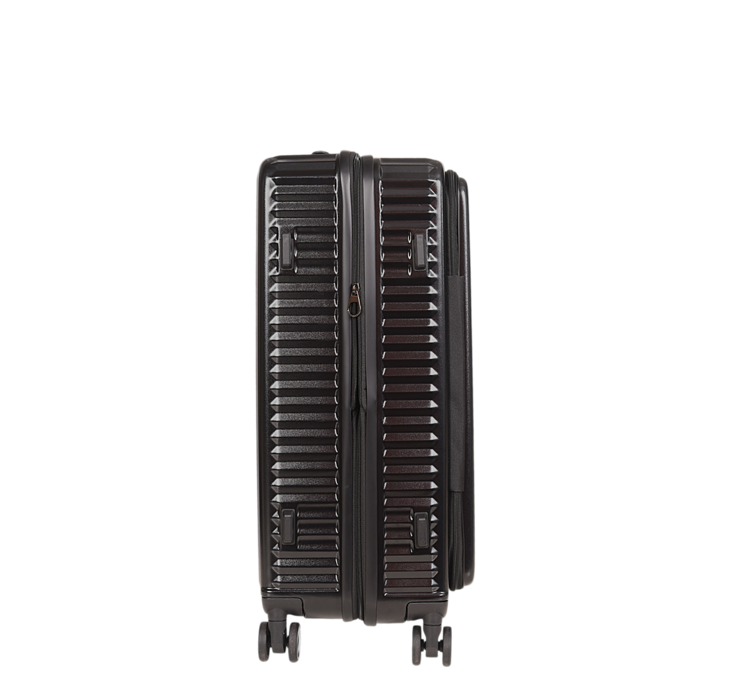 LUGGIT SFO 2.0 Premium Trolley Bag set of 3 ,SmartView Wide Opening Design,TSA Lock, Polycarbonate Hard Shell, Black