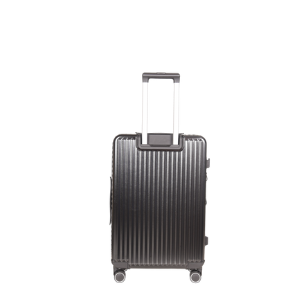 LUGGIT SFO 2.0 Premium Trolley Bag set of 3 ,SmartView Wide Opening Design,TSA Lock, Polycarbonate Hard Shell, Black