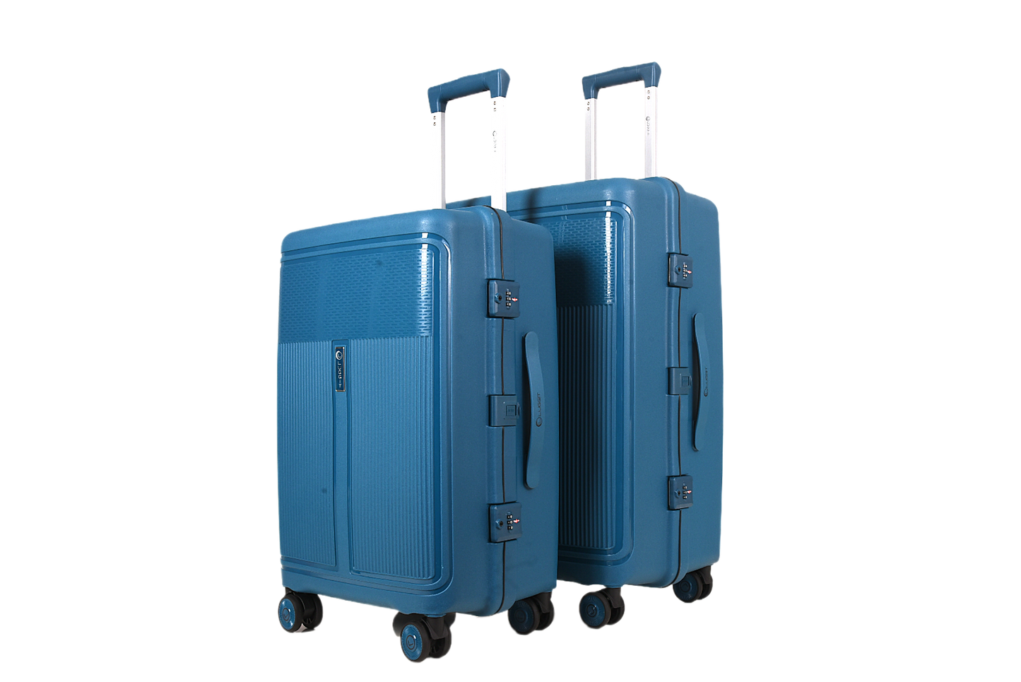 LUGGIT Osaka – 3-Piece Premium Trolley Luggage Set | Zipperless Design | TSA Lock- Petroleum Blue