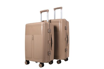 LUGGIT Osaka – 3-Piece Premium Trolley Luggage Set | Zipperless Design | TSA Lock- Champagne