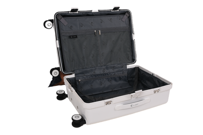 LUGGIT Tokyo Zipperless Premium Polypropylene Travel Trolley Bag ,TSA Lock,white