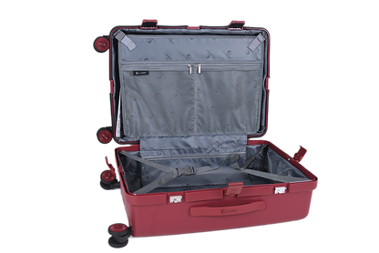 LUGGIT Tokyo Zipperless Premium Polypropylene Travel Trolley Bag ,TSA Lock, Wine red