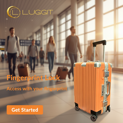 LUGGIT Smart "Pro MAX" Finger Print Unlock - With Triple Protection Cabin/Check-in Trolley Bag
