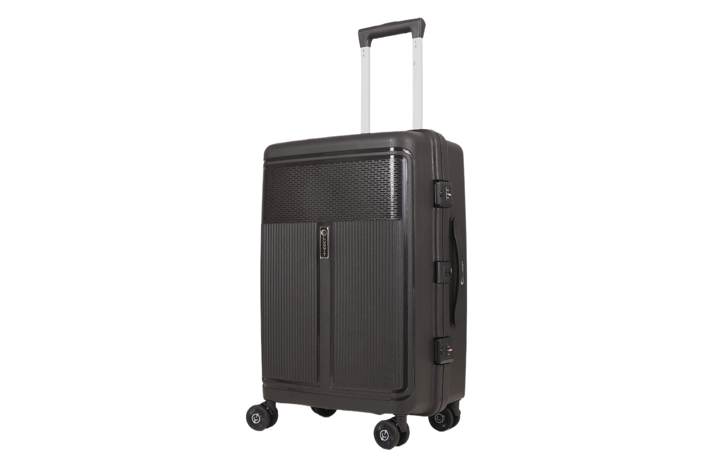 LUGGIT Osaka No zipper Premium Polypropylene Travel Trolley Bag set of 3 ,TSA Lock,,Black