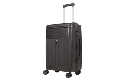 LUGGIT Osaka No zipper Premium Polypropylene Travel Trolley Bag set of 3 ,TSA Lock,,Black