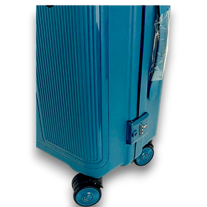 LUGGIT Osaka – 3-Piece Premium Trolley Luggage Set | Zipperless Design | TSA Lock- Petroleum Blue