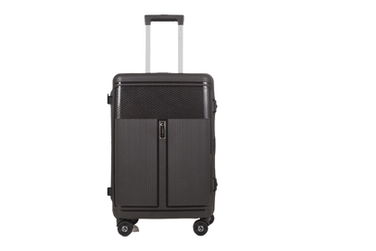 LUGGIT Osaka No zipper Premium Polypropylene Travel Trolley Bag set of 3 ,TSA Lock,,Black
