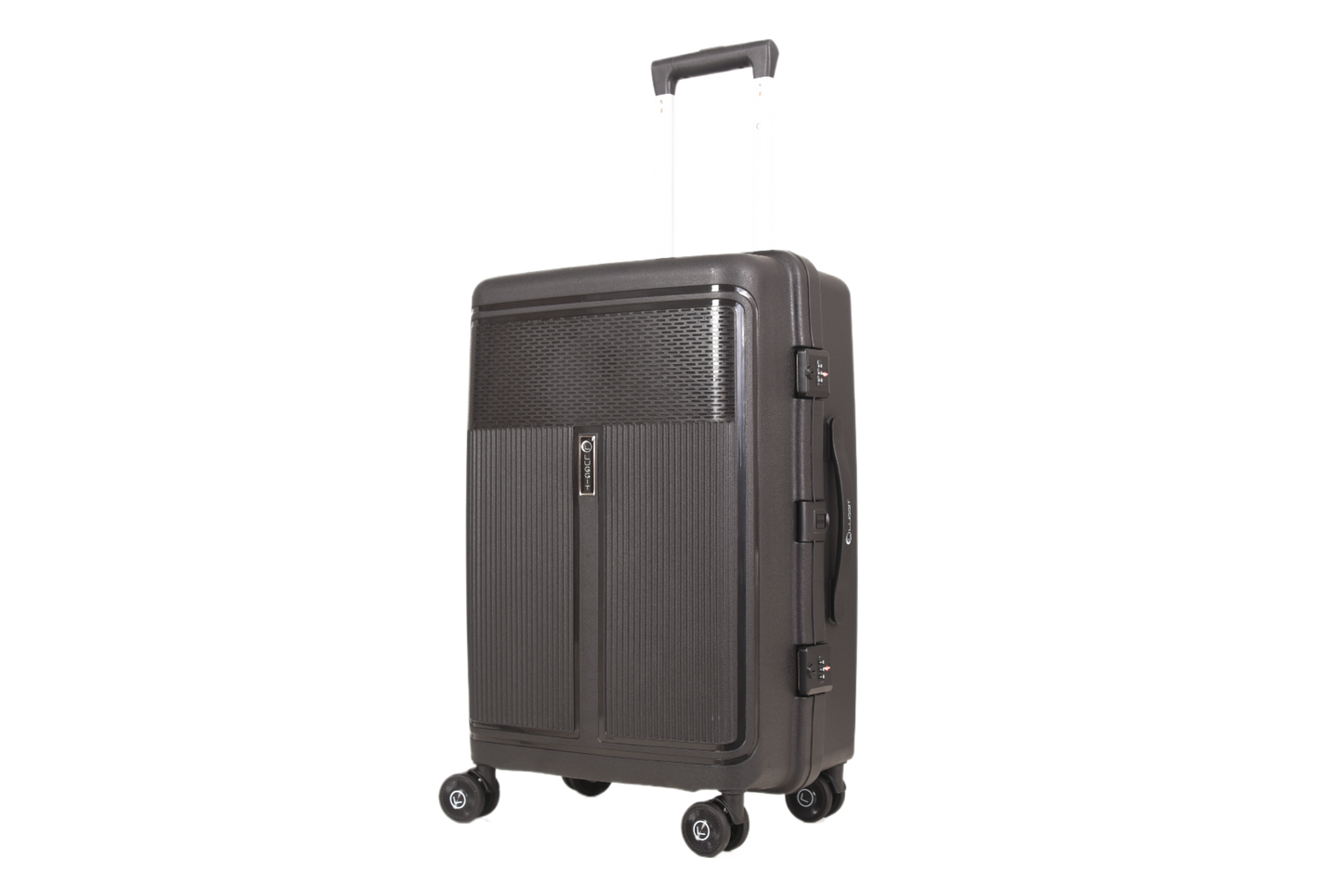 LUGGIT Osaka No zipper Premium Polypropylene Travel Trolley Bag set of 3 ,TSA Lock,,Black