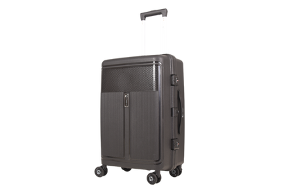 LUGGIT Osaka No zipper Premium Polypropylene Travel Trolley Bag set of 3 ,TSA Lock,,Black