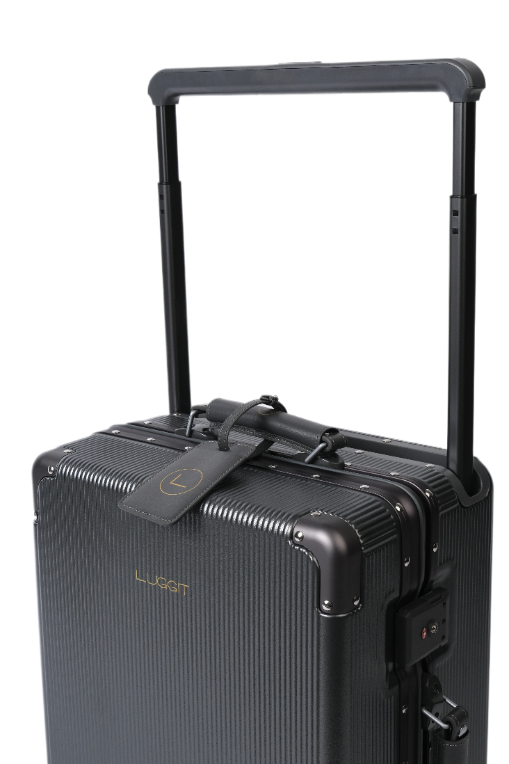 luxury grey travel suitcase luggit