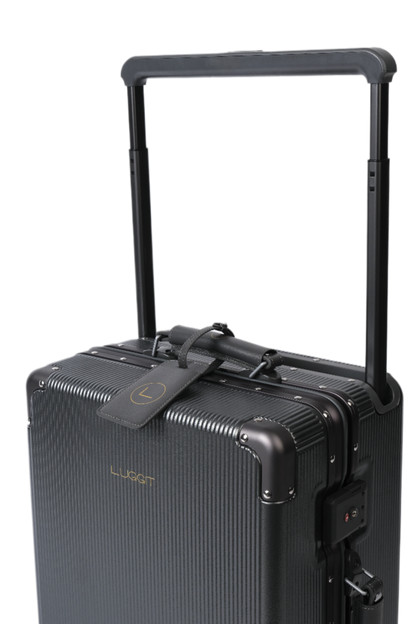 luxury grey travel suitcase luggit