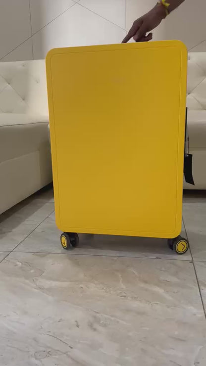 LUGGIT Premium Plus 20" Cabin 24" Check in Trolley bag Dual Tone Yellow/Black