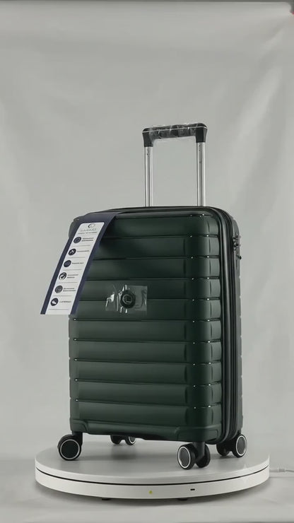 LUGGIT Kyoto  Luggage Set of 3 , Double zipper & Expandable  Design cabin ,Medium,Large