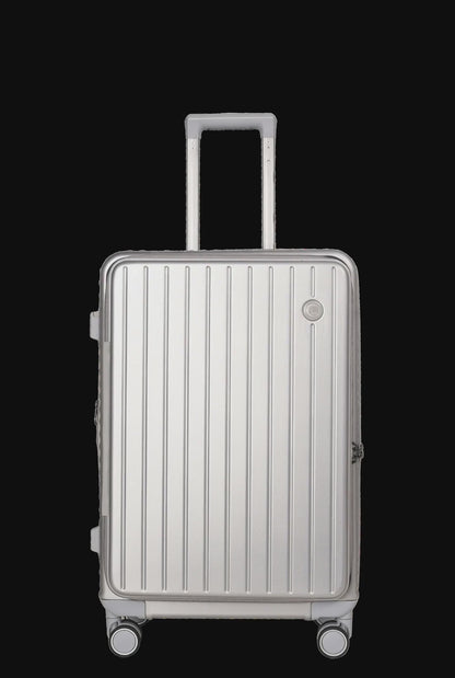 LUGGIT SFO 2.0 Premium Trolley Bag ,SmartView Wide Opening Design,TSA Lock, Polycarbonate Hard Shell,Grey