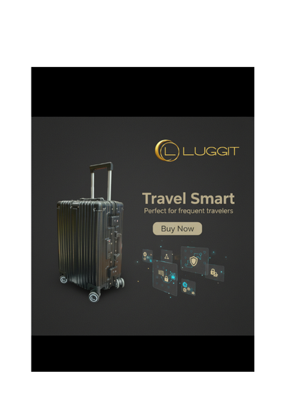 LUGGIT Smart "Pro MAX" Finger Print Unlock - With Triple Protection Cabin/Check-in Trolley Bag