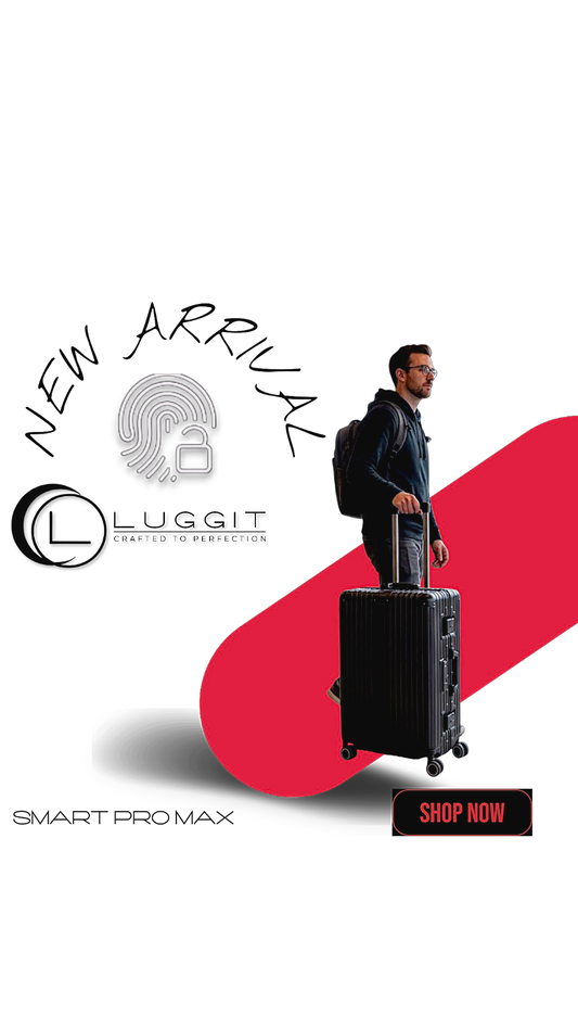LUGGIT Smart "Pro MAX" Finger Print Unlock - With Triple Protection Cabin/Check-in Trolley Bag