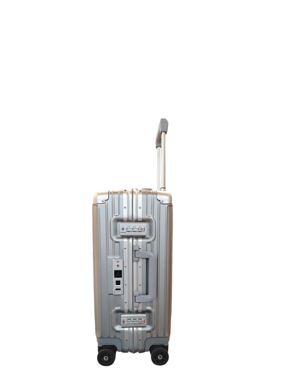 LUGGIT Smart Pro Max Fingerprint Cabin Luggage – 20 inch-Silver