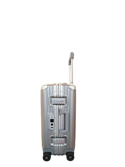 LUGGIT Smart Pro Max Fingerprint Cabin Luggage – 20 inch-Silver